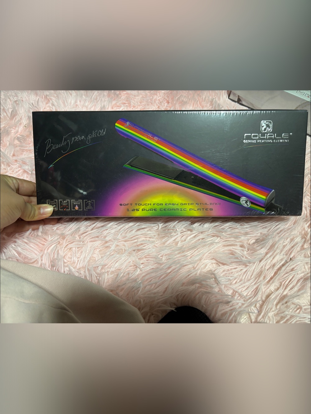 ROYALE‎ PRO Rainbow Ceramic Hair Straightener - Multicolor
